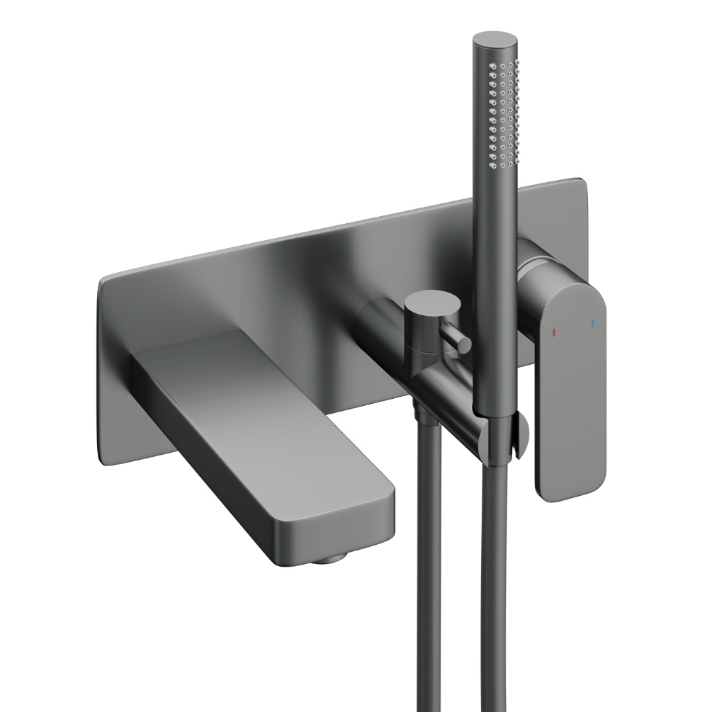 Product Cut out image of the Abacus Edge Anthracite Wall Mounted Bath Shower Mixer
